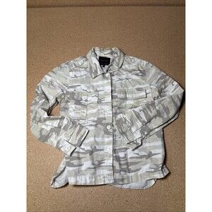 Anthropologie SANCTUARY 2-Pocket Jacket Top Women’s Size M Neutral Camo H1